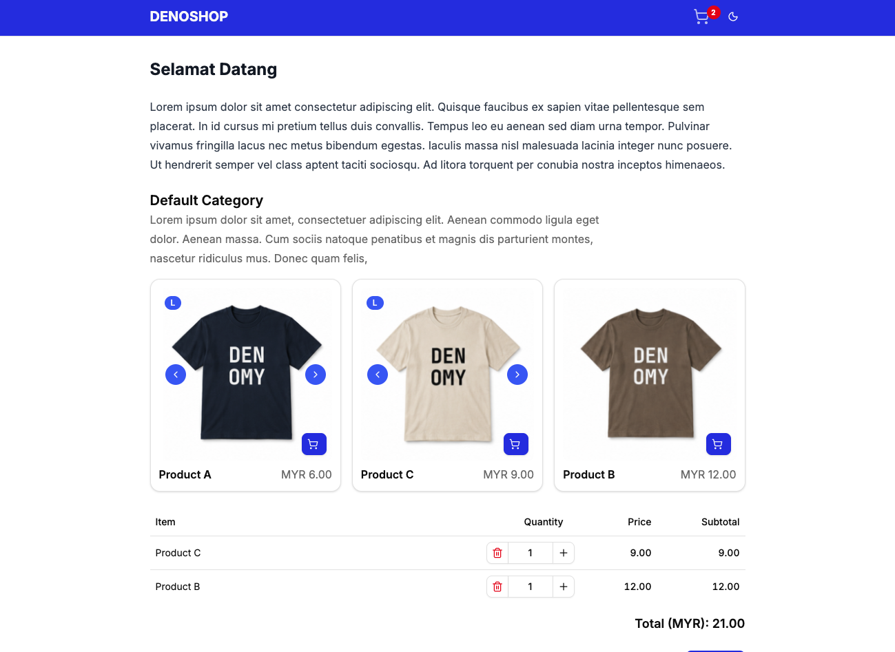 DenoShop Storefront
